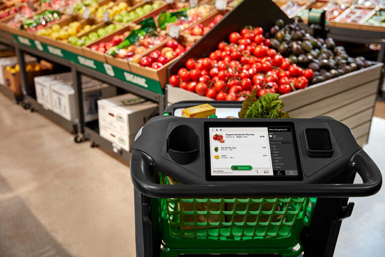 Amazon introduces "smart" shopping cart they will scan and weigh goods