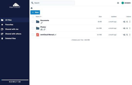 New Web-Frontend of ownCloud Infinite Scale.