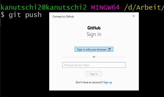 Authentication for Git commands with tokens only.