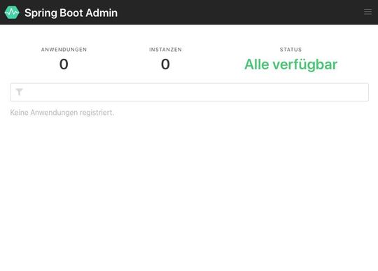 The first start of the admin monitor.