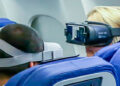 Investigate the potential risks of using virtual reality viewers during a flight