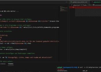 A GitHub repo in GITPOD's VSC-based editor.