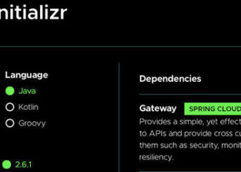 Creating the gateway service in the Initializr.