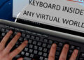 WorkinVR, a virtual office with our real keyboard