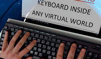 WorkinVR, a virtual office with our real keyboard