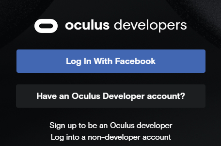 Register as an Oculus developer