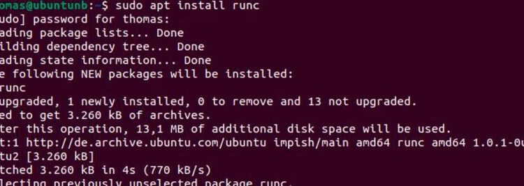 runC can be easily integrated into Linux independently of other Docker components.
