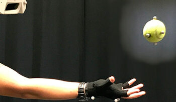 Perception when catching a real ball in the virtual world