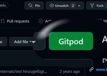 A useful feature of Gitpod is the button integrated into the repository.
