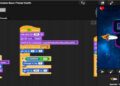 The source code of an arcade game in
