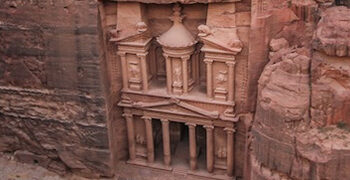 Explore the archaeological enclave of Petra recognizable from movies like Indiana Jones