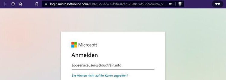 With a few simple steps, your own WebApp prompts for authentication.