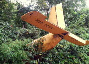 Abgestürztes Flugzeug