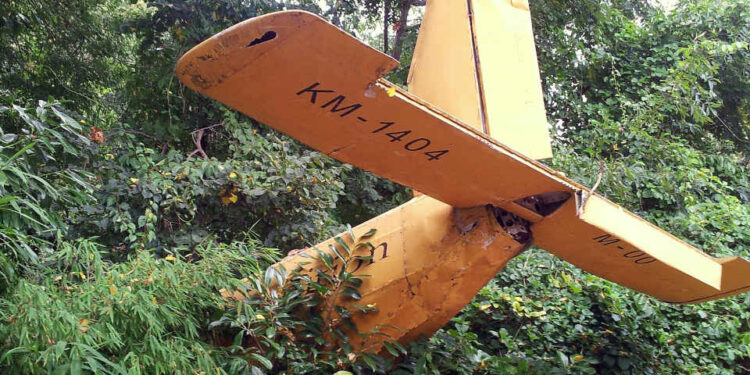 Abgestürztes Flugzeug