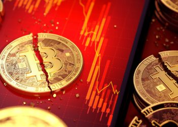 Bitcoin Münze zerbrochen