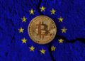 Bitcoinauf Europaflagge