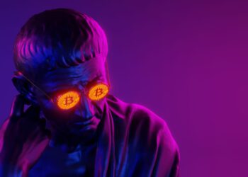 ein philosoph mit bitcoin auf den augen