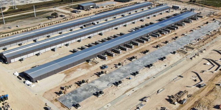 Riot Blockchain Krypto-Mining-Farm in Rockdale, Texas.