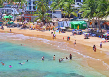 Mirissa Beach in Sri Lanka, als der Tourismus noch florierte.