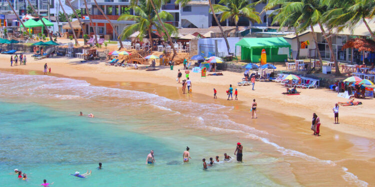Mirissa Beach in Sri Lanka, als der Tourismus noch florierte.
