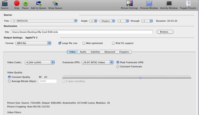 HandBrake video