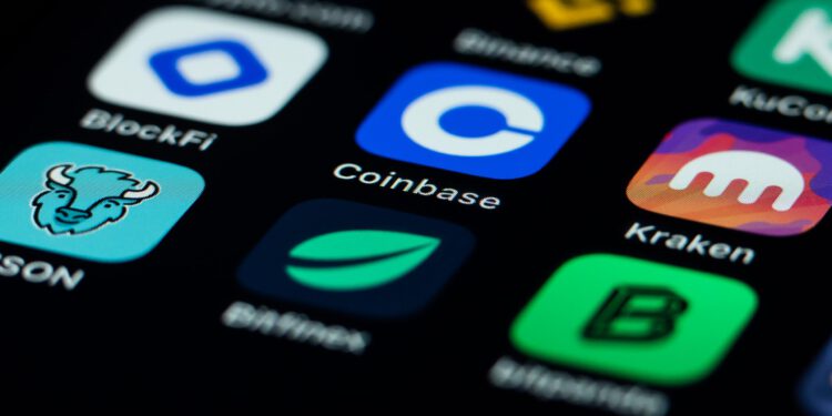 Applikationen verschiedener Krypto-Anbieter.