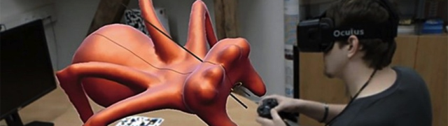 VRClay software for modeling with Oculus Rift and Razer Hydra